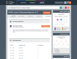 Course Page - Assignments section