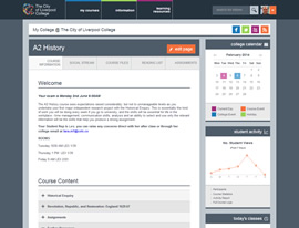 Course Page - Course information section