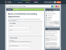 Example of a page form