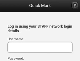 Logging in to the app